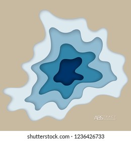 Paper art 3D abstract background