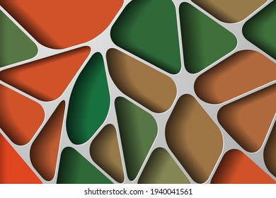 Arte de papel 3D fondo abstracto con formas de origami