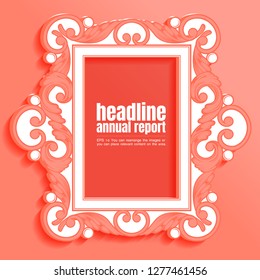 paper art abstract background, flyer brochure design, layout template background,  Business Vector illustration, you can place relevant content on the area.