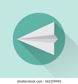 Paper art airplane vector