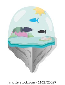 Paper art aquarius