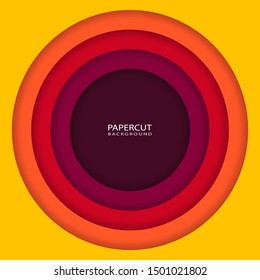 Paper art background with modern design vector for banner, header, wallpaper, invitation card, book cover and any use. Trendy ilustration template.