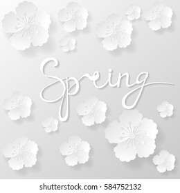 Paper art background. Vector stock.