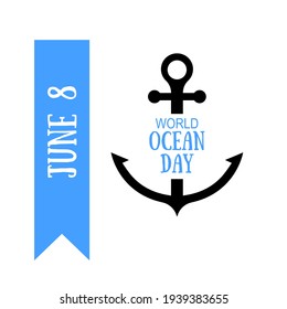 Paper art concept of World Oceans Day. vector illustration