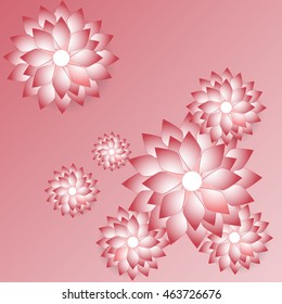Paper art flower background. Origami flower. Vector stock.