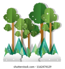 Paper art forest