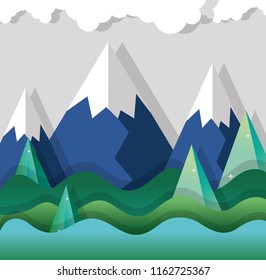 Paper art forest