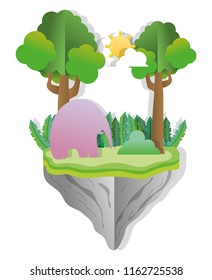 Paper art forest