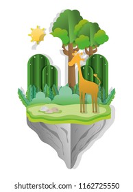 Paper art forest