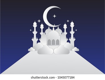 paper art of islamic background