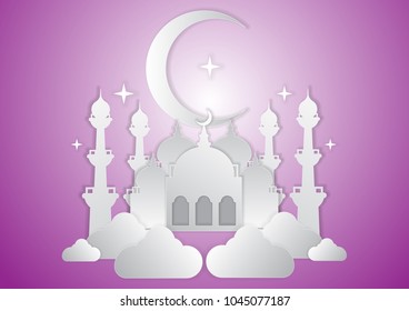 paper art of islamic background