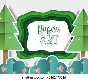 Paper art landscape