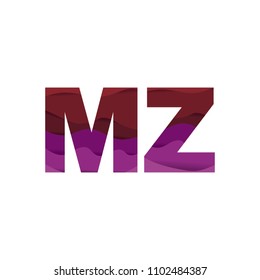 Paper Art Letter Mz Font Vector Stock Vector (Royalty Free) 1102484387 ...