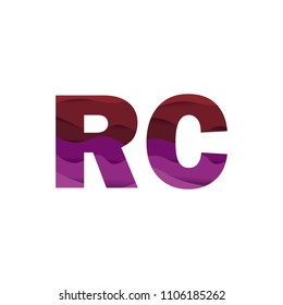 Paper art letter R font vector modern water in text design illustration emblem isolated background
