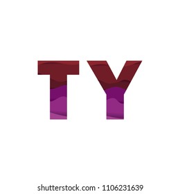 Paper Art Letter Ty Font Vector Stock Vector (Royalty Free) 1106231639 ...