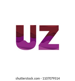 Paper art letter U font vector modern water in text design illustration emblem isolated background
