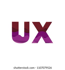 Paper art letter U font vector modern water in text design illustration emblem isolated background
