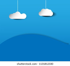 Paper art Ocean background