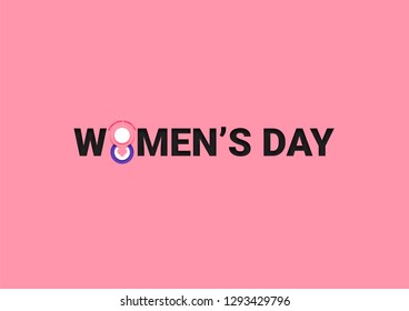 Paper art of pink hearts template on pink background with copy space with Women's Day , vector art and illustration. - Vector illustration