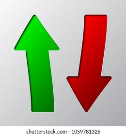 Set Down Arrows Green Red Stock Illustration 380870629 | Shutterstock