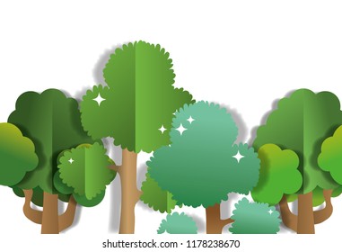 Paper art scenery