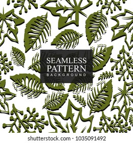 Paper art Seamless pattern background flower. Texture for backgrounds. Floral ornament, seamless texture for wallpapers, textile, wrapping. Hand drawn background vector illustration