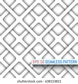 Paper art style abstract geometric background. Seamless pattern. Vector illustration.