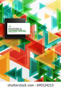 Paper art style triangle pattern texture, abstract geometric background