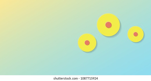 Paper art. Vector illustration of summer day with yellow flowers. Can be used for wallpaper, pattern fills, web page background and design of packing. Eps 10.