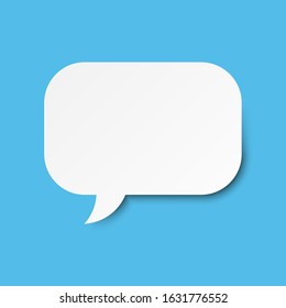 
Paper art with white bank cloud on blue sky background.  Graphic resources about speech bubble
