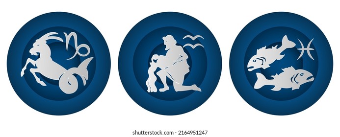 Paper art Zodiac signs.Aries, Taurus, Leo, Gemini, horoscope, Virgo, Scorpio, libra, Aquarius, cancer vector in paper cut style. Icon star astrology horoscope illustration 