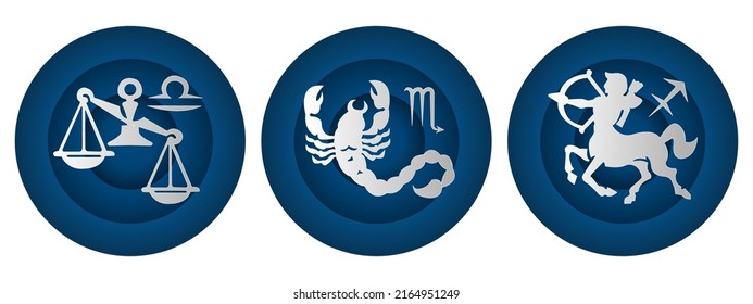 Paper art Zodiac signs.Aries, Taurus, Leo, Gemini, horoscope, Virgo, Scorpio, libra, Aquarius, cancer vector in paper cut style. Icon star astrology horoscope illustration 