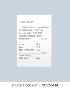 Paper atm check vector element. Shop reciept, retail bill isolated object, realistic financial invoice, receipt records sale of goods or provision of service.