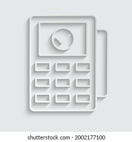 paper ATM Terminal icon vector sign