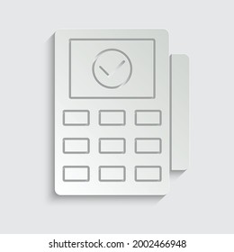 Papier-ATM-Terminal-Symbol, Vektorsymbol