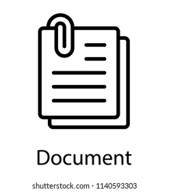A paper attached with the paperclip giving the concept of documents 