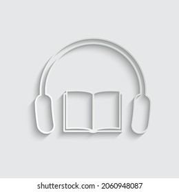 Paper Audio Book Icon Education Online