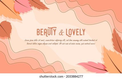 Paper autumn maple, oak and other leaves pastel colored background. Trendy origami paper cut style vector illustration