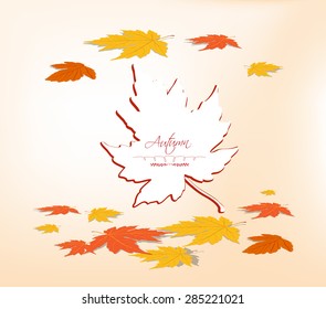 Paper autumn vector leaf