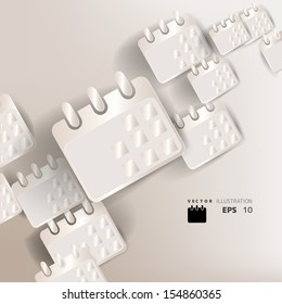 paper background with calendar organizer web icon,flat design