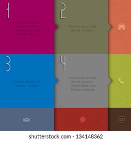 Paper background for design infographics and website templates. Vector EPS10