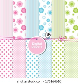 Paper background, digital paper for scrapbook, cards, invitations Backdrop texture