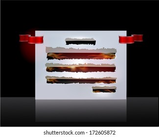 Paper background with flames
