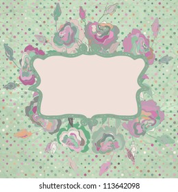 Paper background with roses. And also includes EPS 8 vector