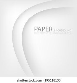paper background set white curve paper layer overlap on white background for text and message design