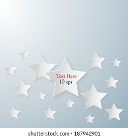 paper background with stars, a place under text. Vector illustration. EPS 10 