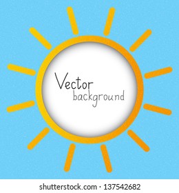 Paper background with sunny frame