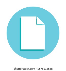 Paper badge icon. Simple glyph, flat vector of web icons for ui and ux, website or mobile application