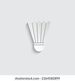 logotipo vectorial de icono de bola de bádminton de papel
