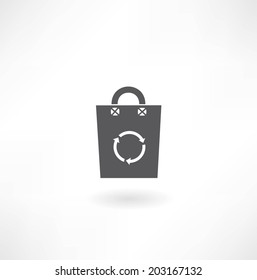 paper bag with arrow icon